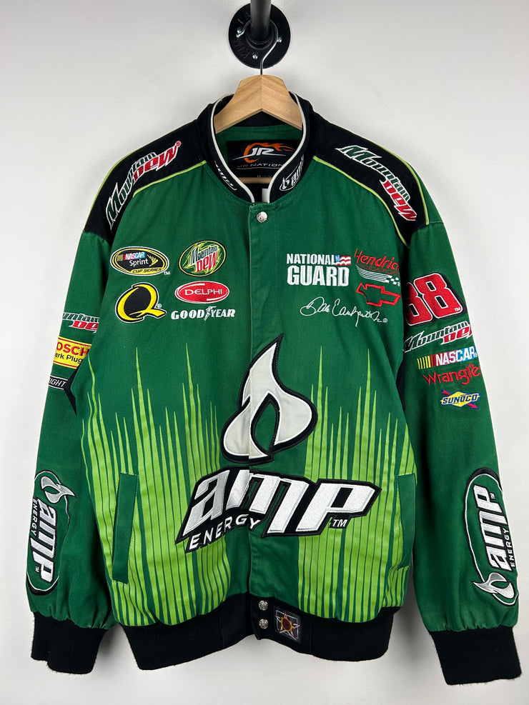 Vintage Nascar Jeff Hamilton Jr Nation Dale Jr AMP Energy Green Racing Jacket