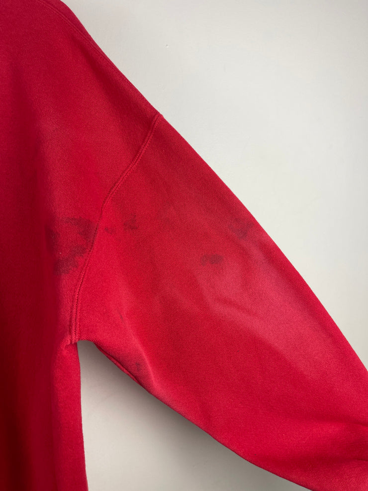 Vintage 90s Dalmatian Dog Fire Fighter Red Crewneck