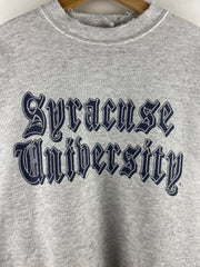 Vintage 90s Syracuse University Old English Spellout Grey Crewneck