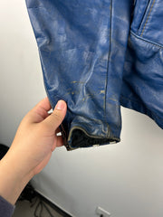 Vintage 60s Brooks Café Racer Two Tone Blue & White True Vintage Leather Jacket