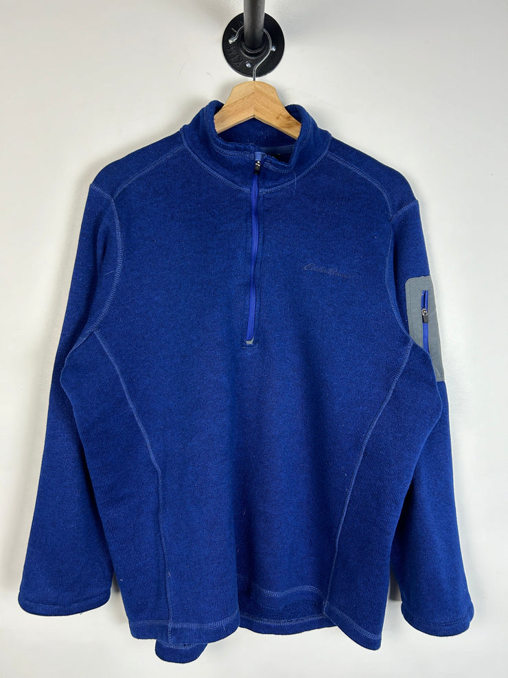 Vintage Y2K Eddie Bauer Navy Quarter Zip Fleece