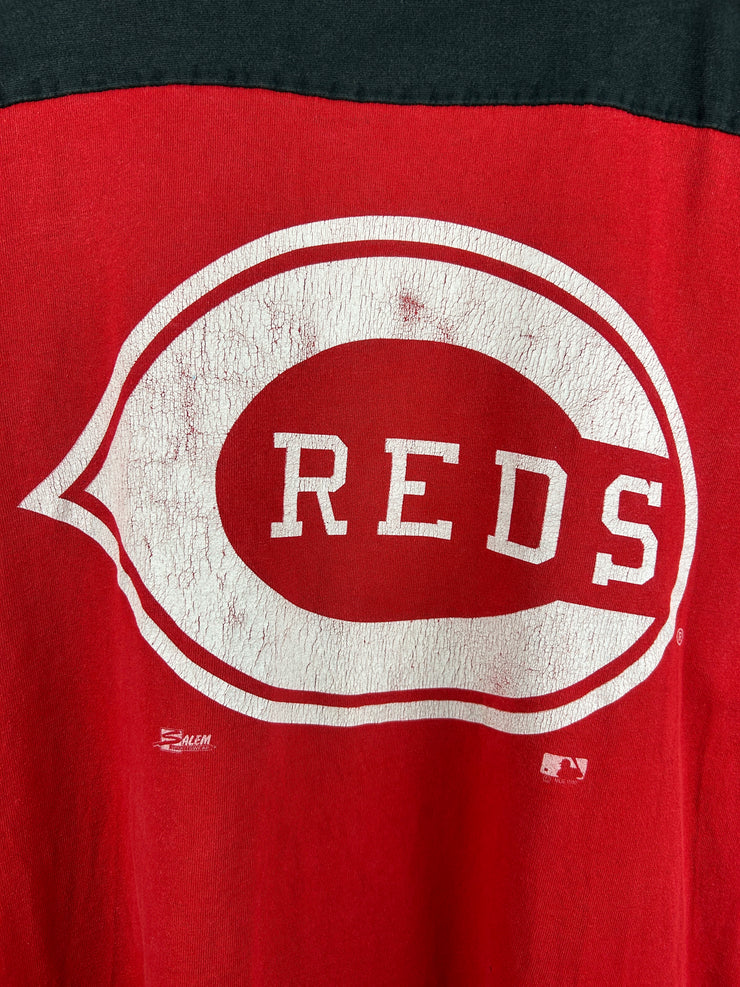 Vintage 90s MLB Salem Cincinnati Reds Red & White Long Sleeve