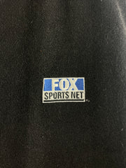 Vintage 90s Fox Sports Net Black Wool Varsity Jacket