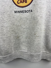 Vintage 90s Hard Cow Café Minnesota Cut Off Grey Crewneck