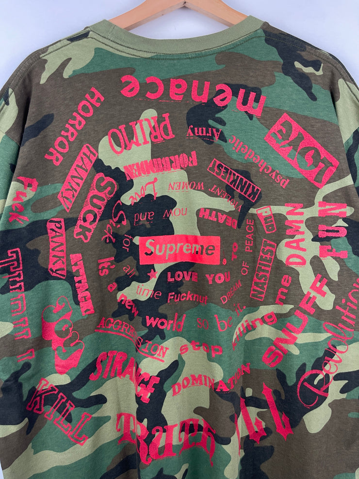 Supreme SS21 Spiral Woodland Camo Tee