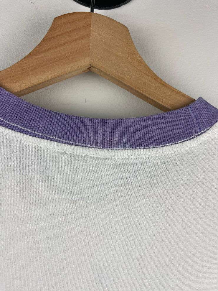 Vintage 90s Stanley Desantis GI Joe White Ringer Tee