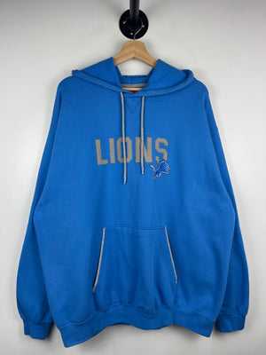 Vintage NFL Detroit Lions Embroidered Baby Blue Hoodie