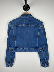 Vintage Calvin Klein Cropped Mid-Wash Women’s Denim Jacket