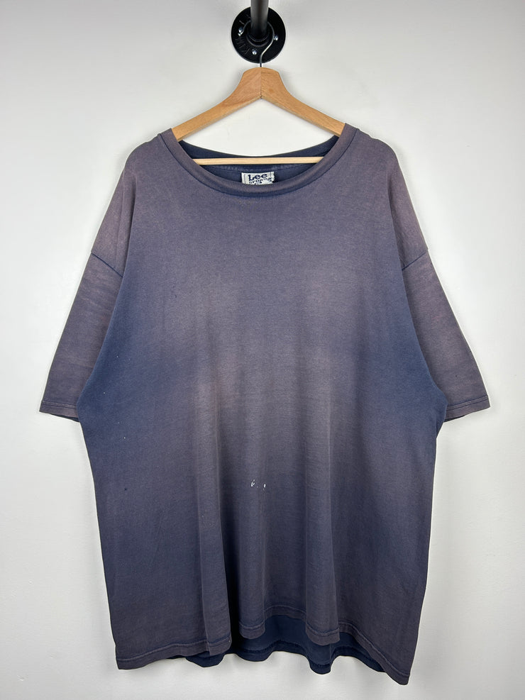 Vintage 90s Lee Sport Faded Navy Blank Tee