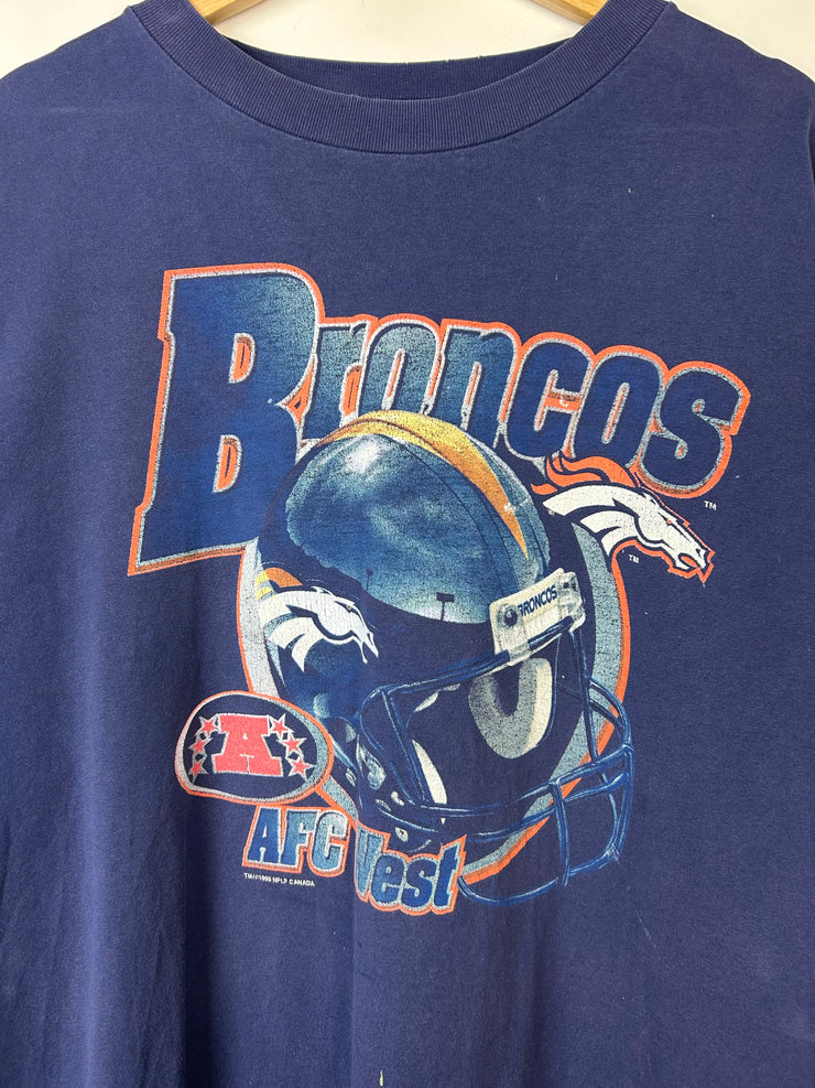 Vintage 90s NFL Starter Denver Broncos Navy Tee