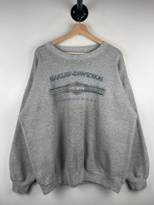 Vintage Harley Davidson Eagle Appleton Wisconsin Grey Crewneck
