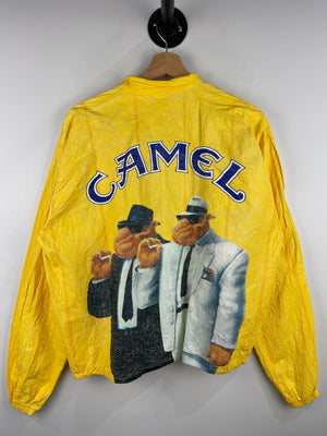 Vintage 90s Camel Smoke Yellow Windbreaker