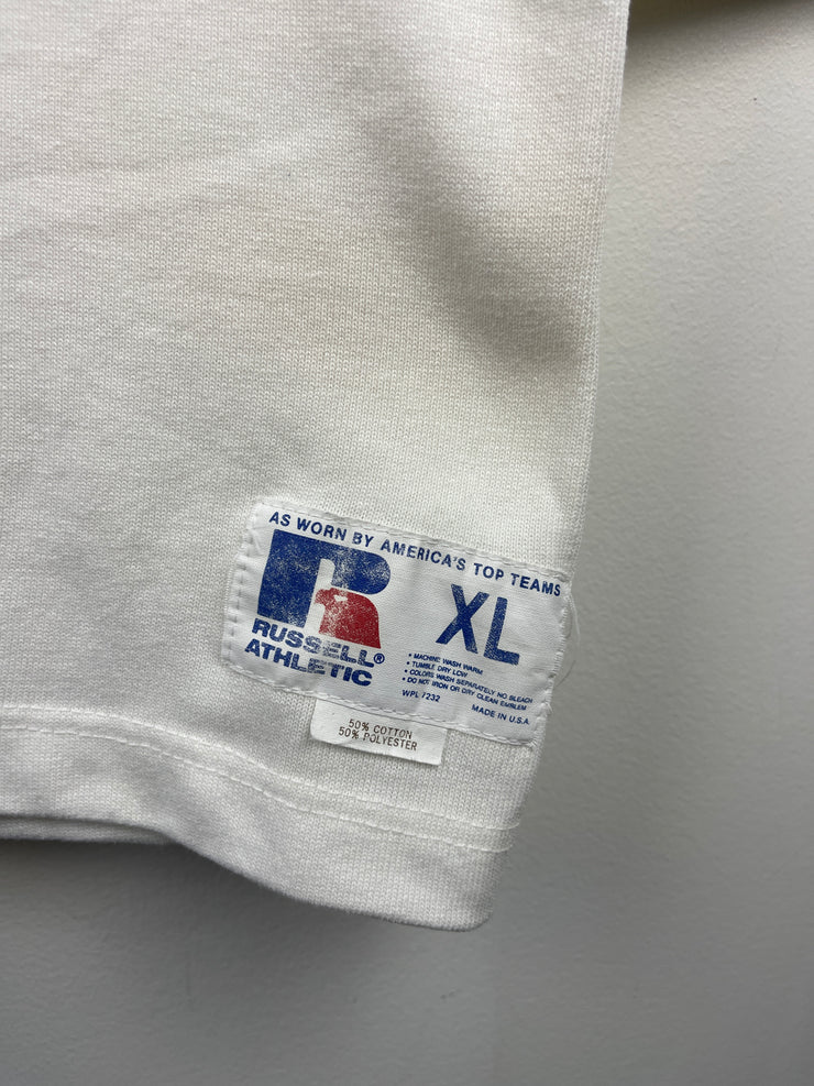 Vintage 90s NFL Russell Athletic Buffalo Bills 3/4 Sleeve White Crewneck