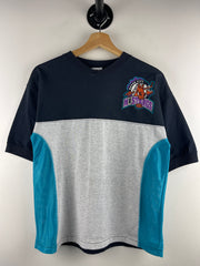 Vintage 90s Detroit Mustangs Roller Hockey Black & Grey Tee