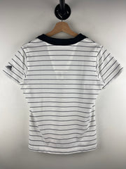 Vintage Adidas Golf White Striped Women’s Polo Shirt