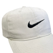 Vintage 90s Nike Swoosh White Snapback Hat