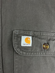 Vintage Carhartt Grey Button Up Long Sleeve Shirt
