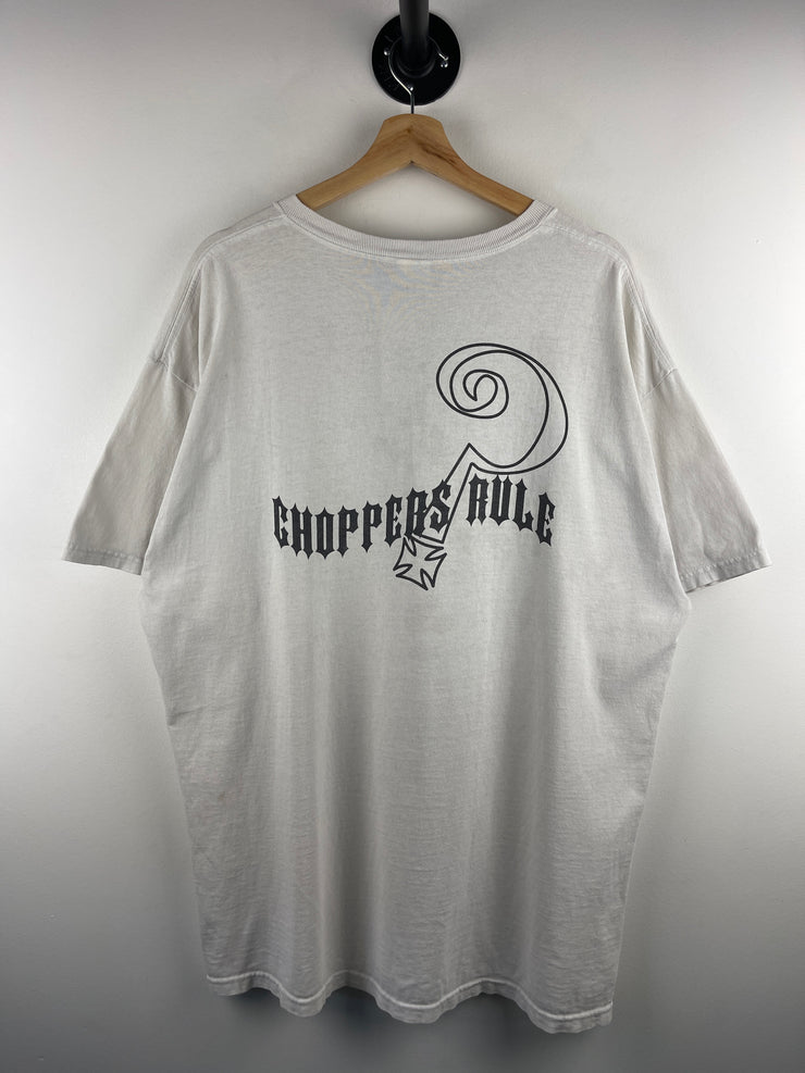 Vintage Indian Larry Choppers Rule White Tee