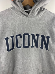 Vintage Pro Weave UCONN Spellout Grey Hoodie