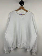 Vintage 90s Russell Athletic Blank White Crewneck