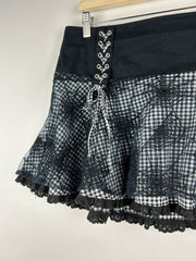 Vintage Tripp NYC Black & White Spider Web Gingham Women’s Skirt
