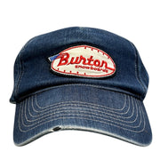 Vintage Burton Snowboads Denim Blue Snapback Hat