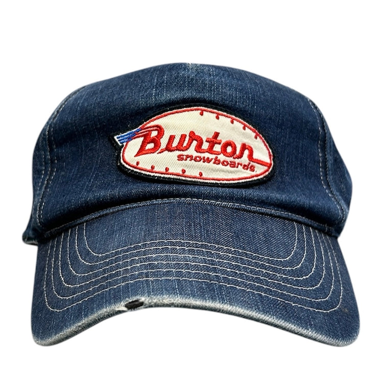 Vintage Burton Snowboads Denim Blue Snapback Hat