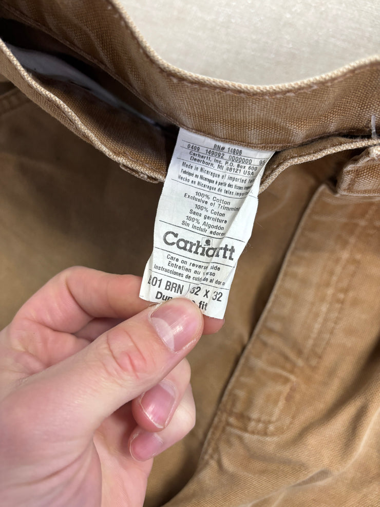 Vintage 90s Carhartt Beige Double Knee Work Pants