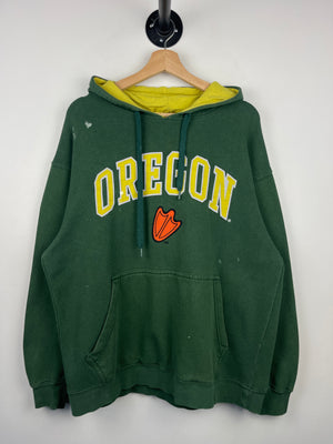 Vintage Oregon Ducks University Embroidered Green Hoodie