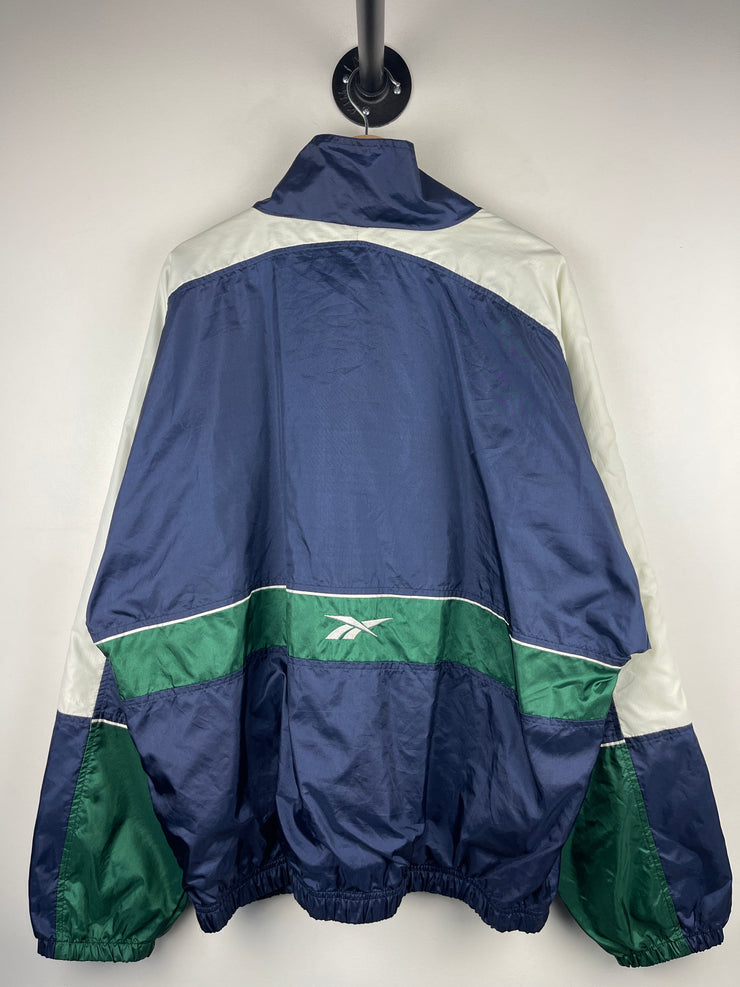 Vintage 90s Reebok Navy & Green Windbreaker