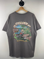 Vintage  Harley Davidson Pin Up Girl Altoona Grey Tee