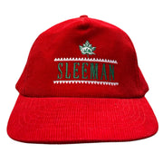 Vintage 90s Sleeman Beer Corduroy Red Snapback Hat