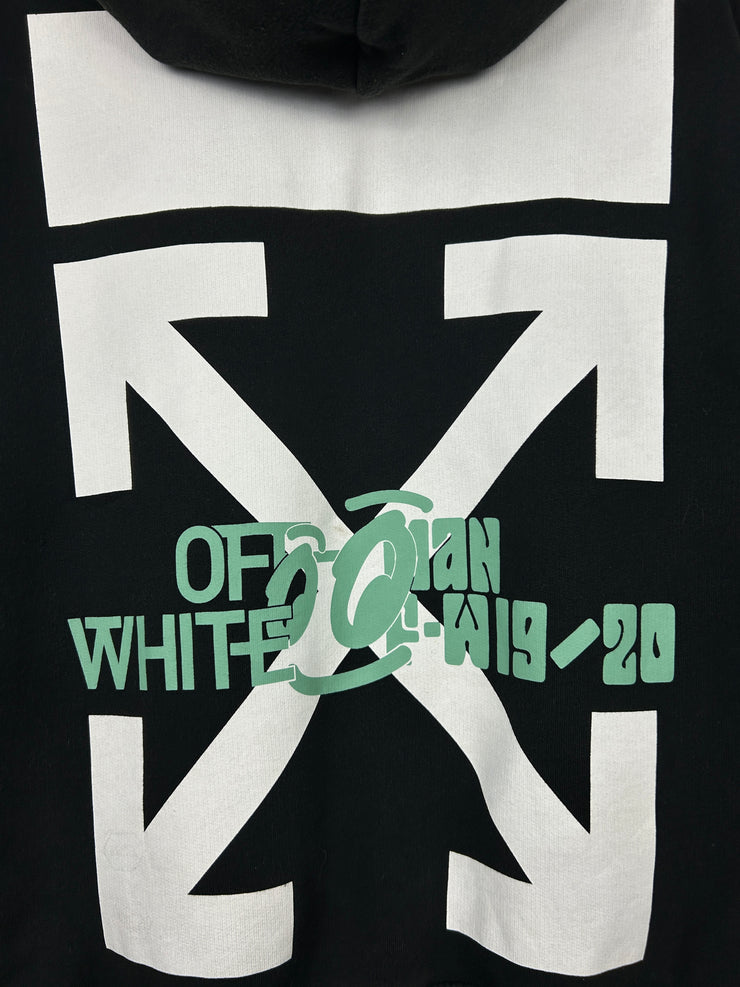 Off White Diagonal Waterfall Arrows Black Hoodie