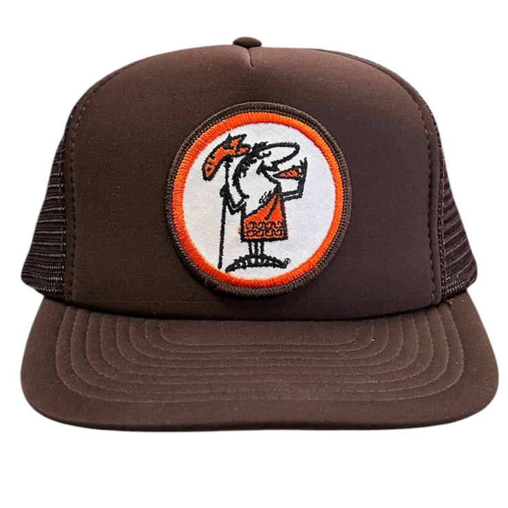 Vintage 80s Little Caesars Pizza Brown Trucker Hat