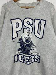 Vintage 90s Penn State University Icers Hockey Grey Crewneck