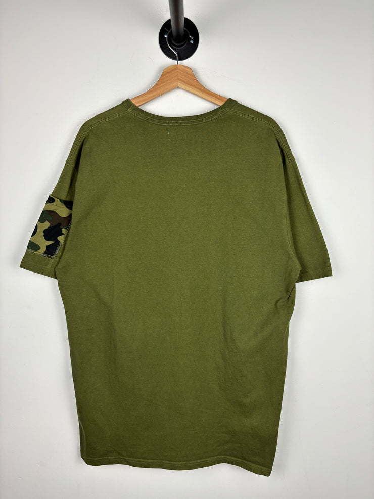 Bape FW18 1st Camo Sleeve Pocket Tee Olive