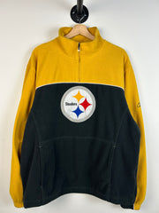 Vintage Y2K Reebok Pittsburgh Steelers Quarter Zip Black Fleece