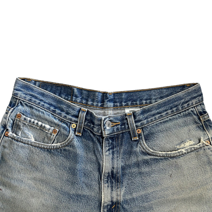 Vintage Levis 550 Light Wash Blue Denim Shorts