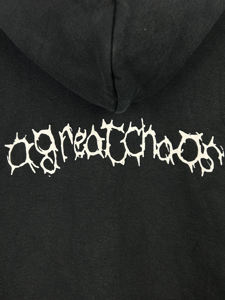 Ken Carson Actual Hate Black Cropped Hoodie