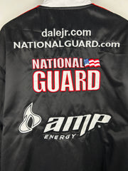 Vintage Nascar Chase Dale Jr National Guard Satin Black Racing Jacket