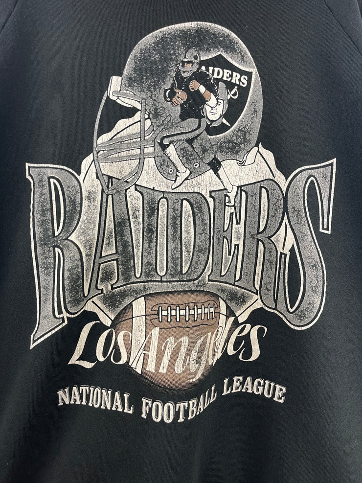Vintage 90s NFL Los Angeles Raiders Black Crewneck