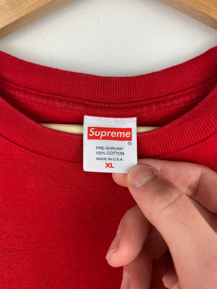 Supreme X Independent Skateboards FW17 Old English Red Tee