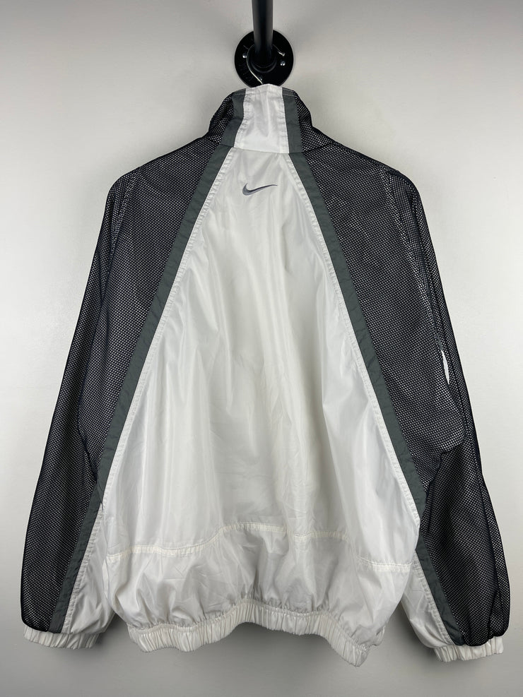 Vintage 90s Nike Swoosh White & Grey Windbreaker