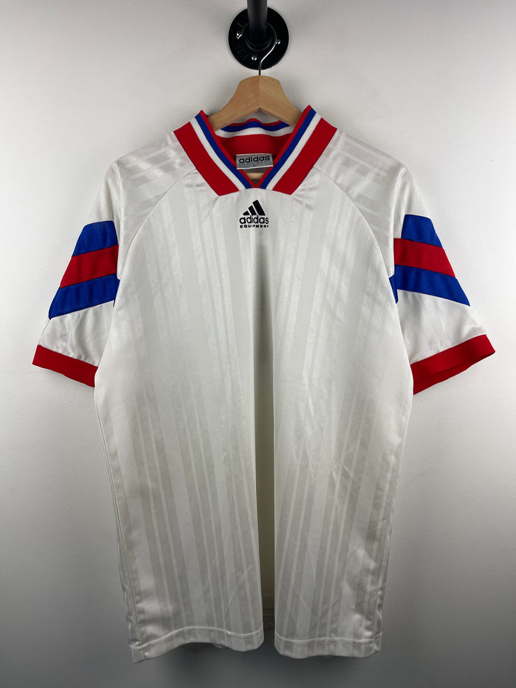 Vintage 90s Adidas Equipment White & Red Soccer Jersey