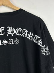 Chrome Hearts Shoulder Logo Spellout Black Tee