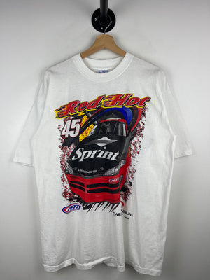 Vintage 90s Nascar Petty Enterprises Sprint Red Hot White Tee
