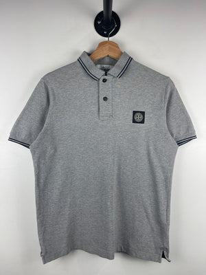 Stone Island Patch Grey Polo Shirt