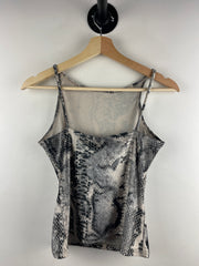 Vintage 90s YM Clothing Women's Snake Print Velour Tank