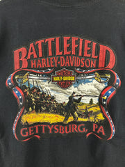 Vintage Harley Davidson Getttsburg Black Tee