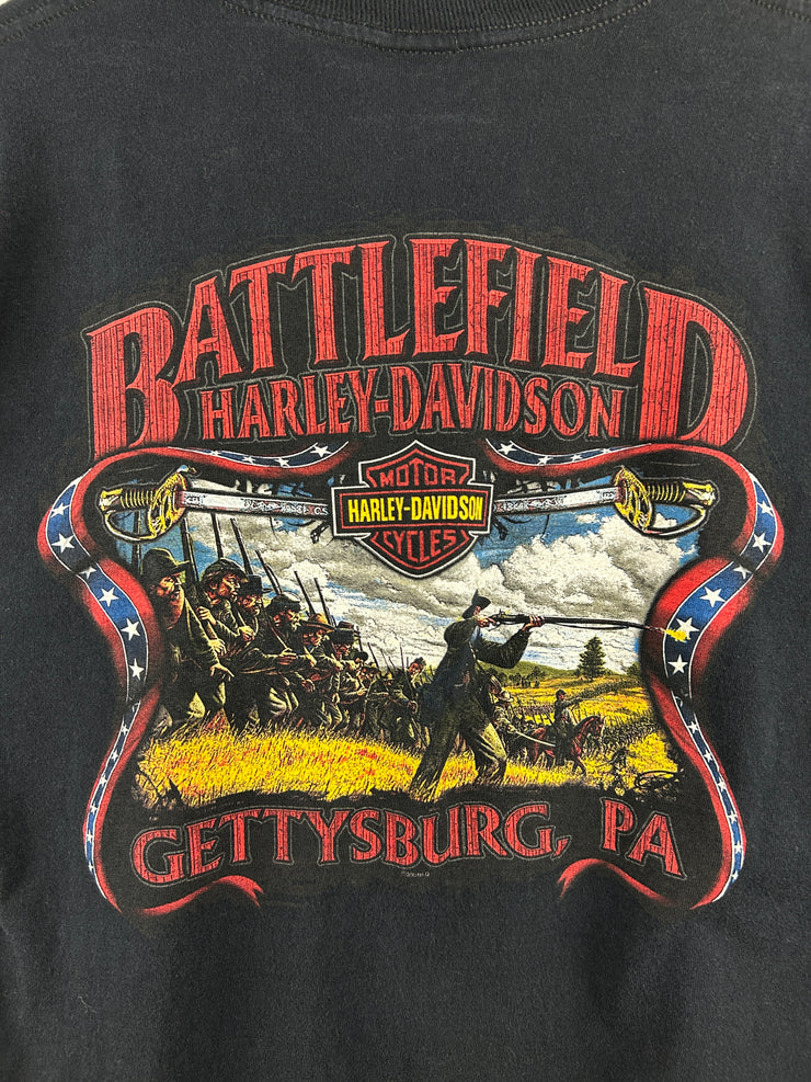 Vintage Harley Davidson Getttsburg Black Tee